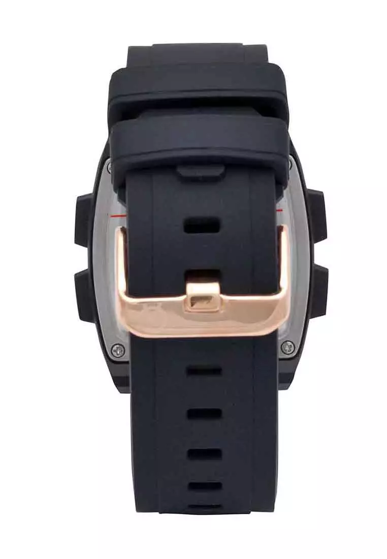 Alexandre Christie Jam Tangan Pria - Black Rosegold - Silicon - 9343 MHRRGBA