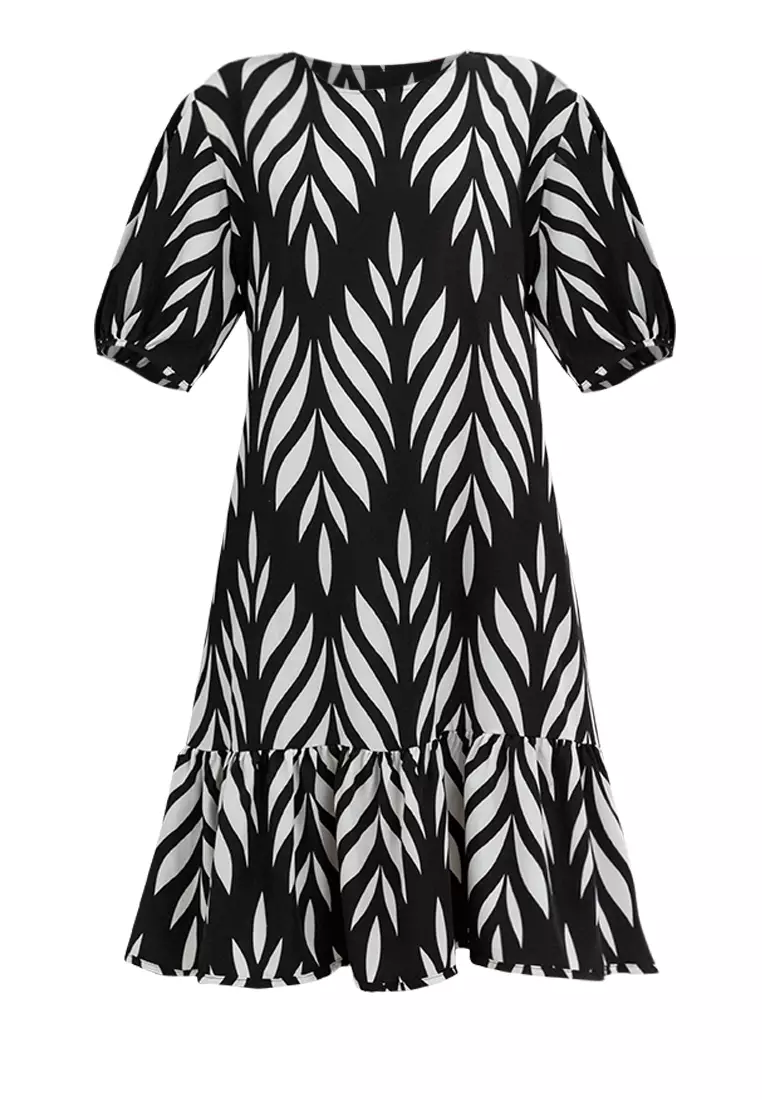 Lea Leaf Print Dress