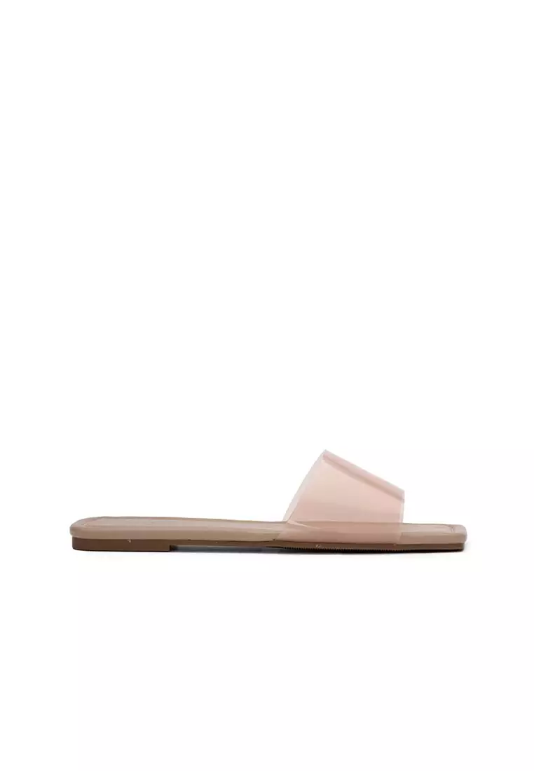 Discount on Nose  shoes - SKU: Clear Vinyl Flat Slide