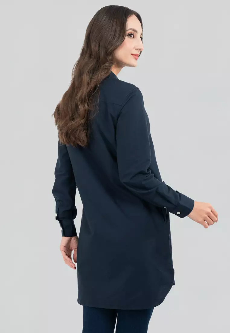 Polo Haus - Women’s Oxford Long Sleeve Shirt Dress WBSD008C