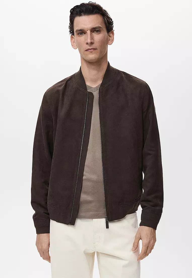 Buy MANGO Man Suede-Effect Bomber Jacket 2025 Online ZALORA