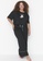 Trendyol black Plus Size Printed Wide Legs Knitted Pajamas Set 71717AADDDC6D2GS_4