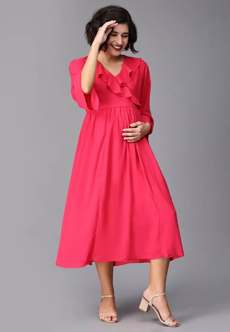 Flashback Fuchsia Maternity Dress