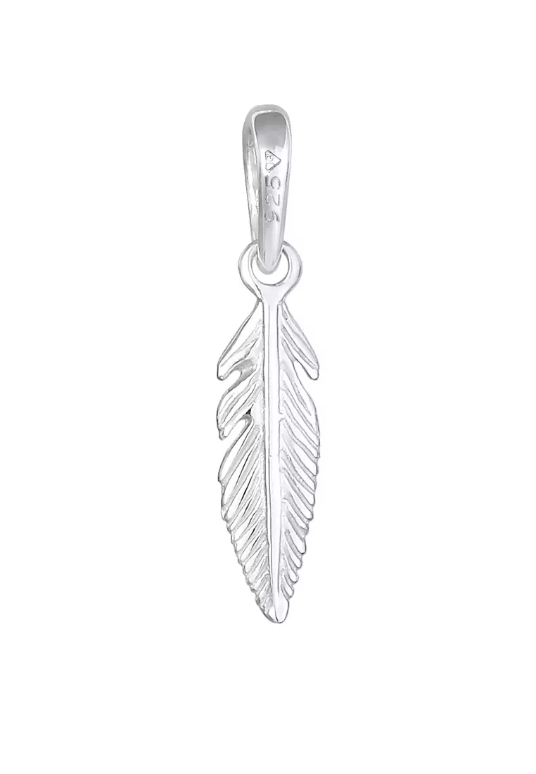 Feather Boho Look Silver Plated Pendants