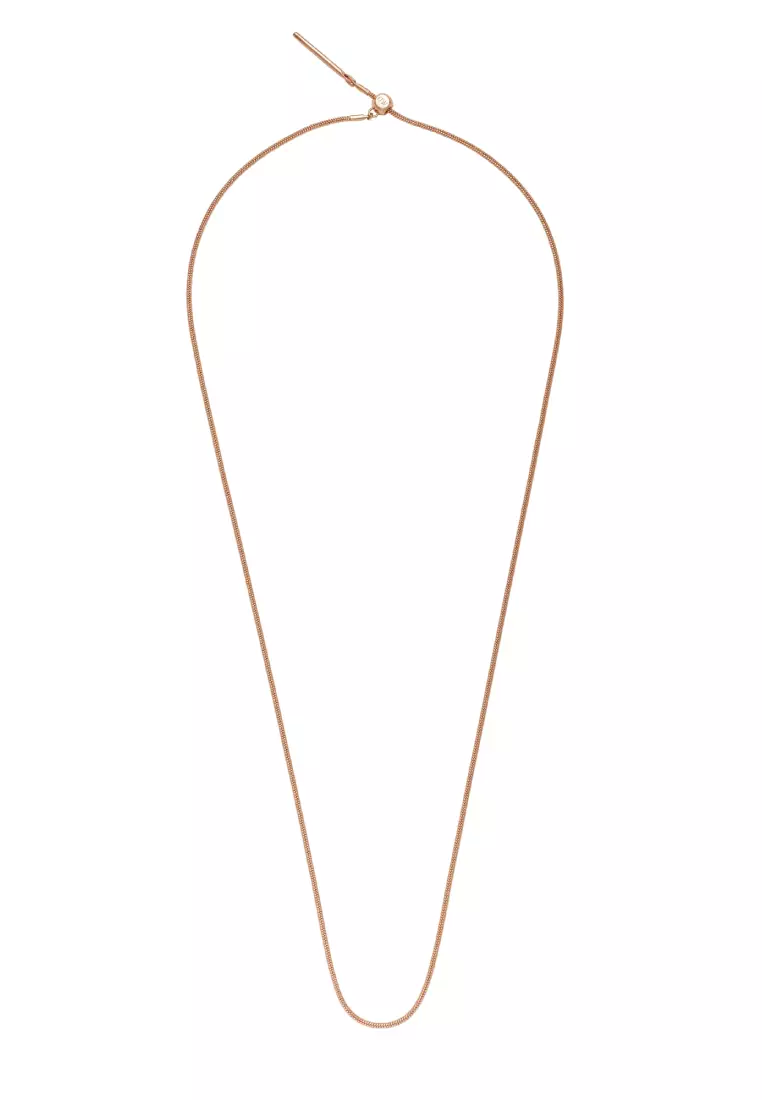 Charm Snake Necklace Rose Gold - Stainless Steel Chain Necklace - Charm collection - DW official
