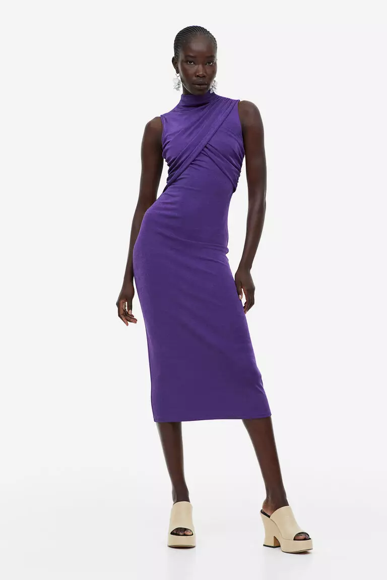 Draped bodycon dress discount