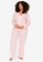 Trendyol pink Pink Plus Size Printed Pocket Detail Sleepwear Set 57DA8AA2728937GS_1