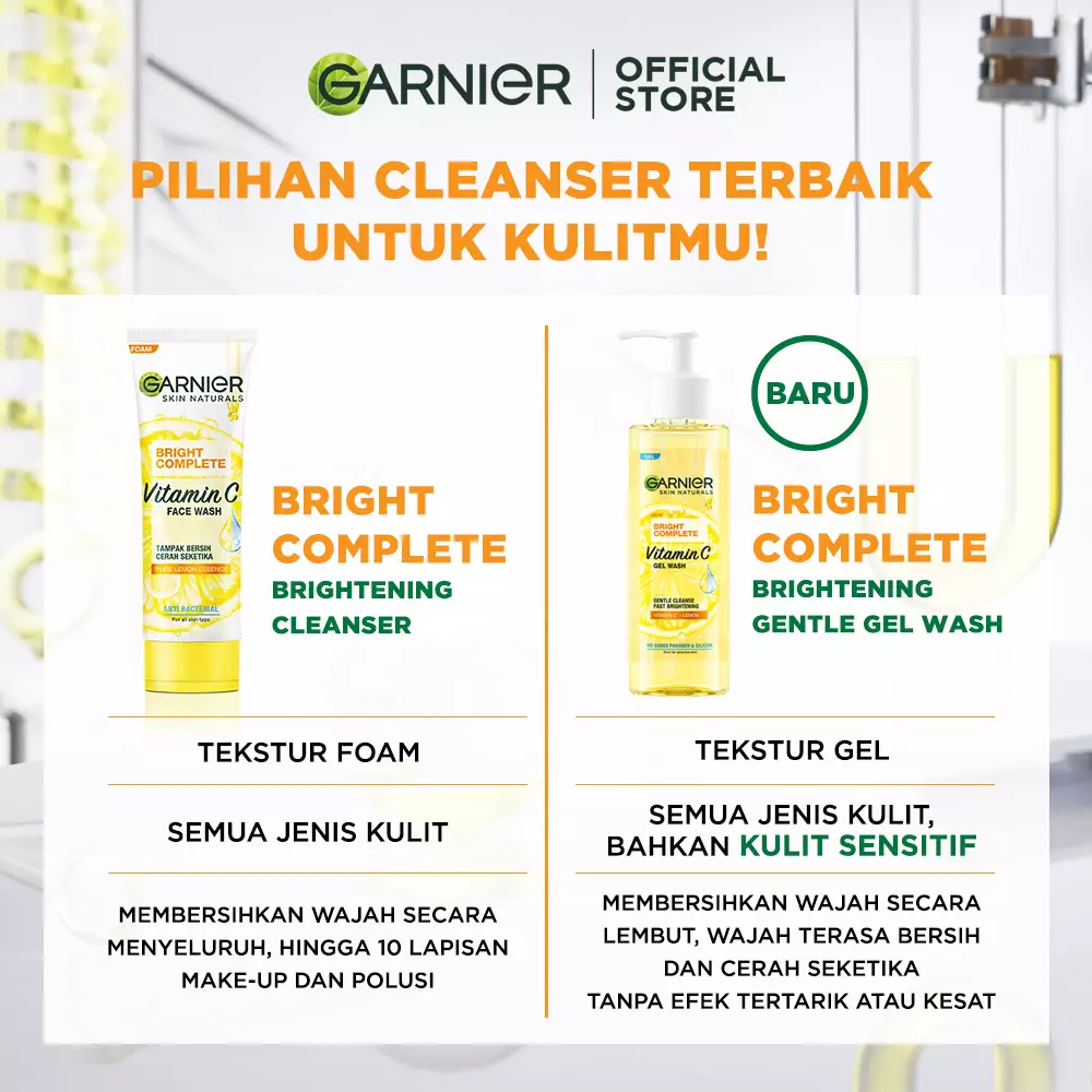 Garnier Bright Complete Gel Wash 120ml