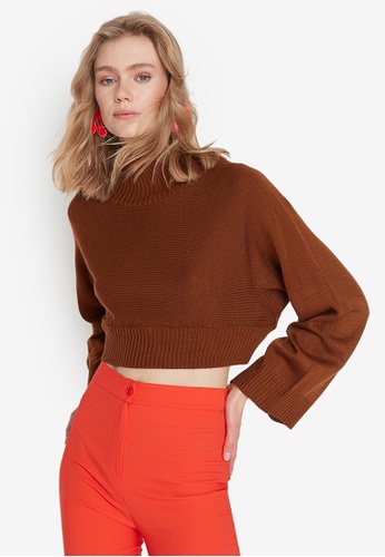 Buy Trendyol Cropped Turtleneck Sweater 2023 Online | ZALORA Singapore