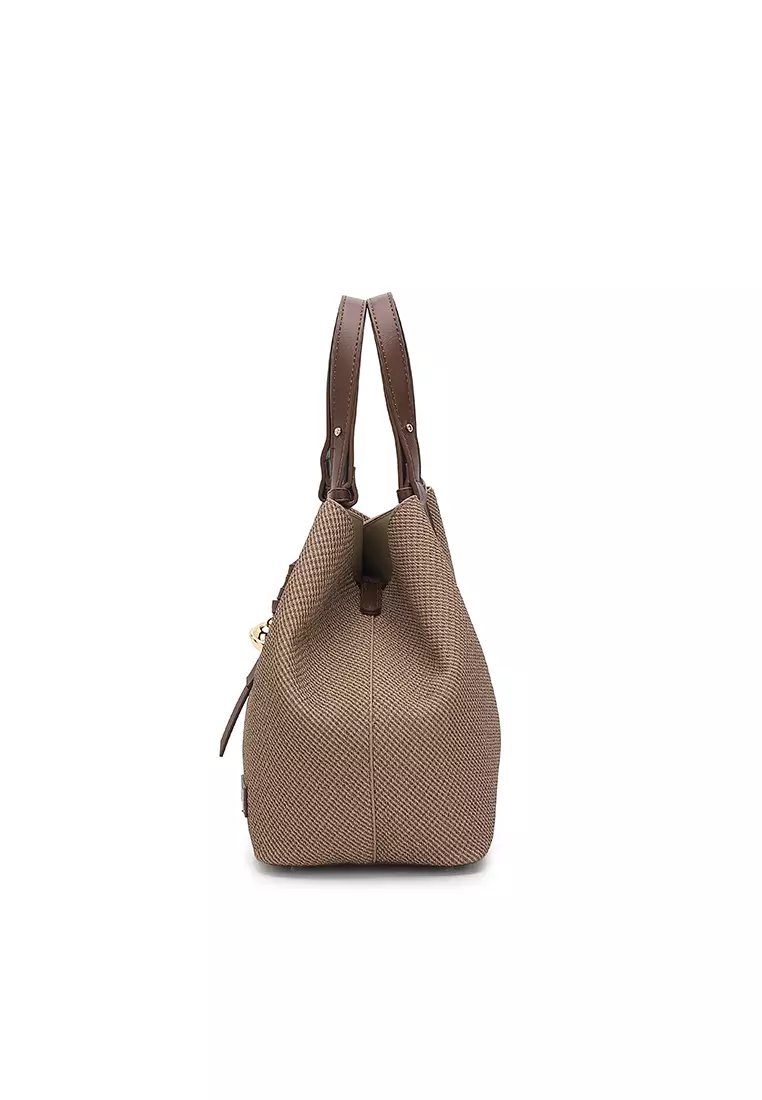 Women's Top Handle Bag / Sling Bag / Crossbody Bag / Shoulder Bag (Tas Tangan Wanita / Tas Selempang Wanita / Tas Bahu Wanita) - Cokelat