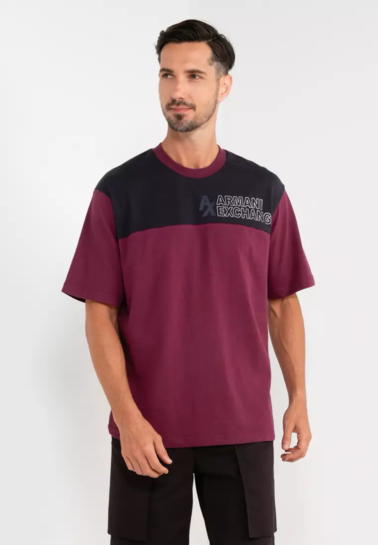 Buy Armani Exchange Colour Block T shirt Online ZALORA Malaysia