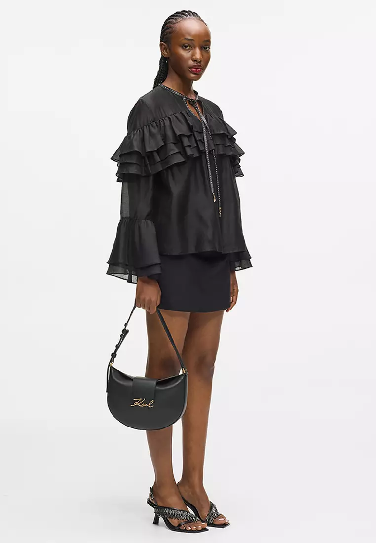 K/Signature Halfmoon Shoulder Bag