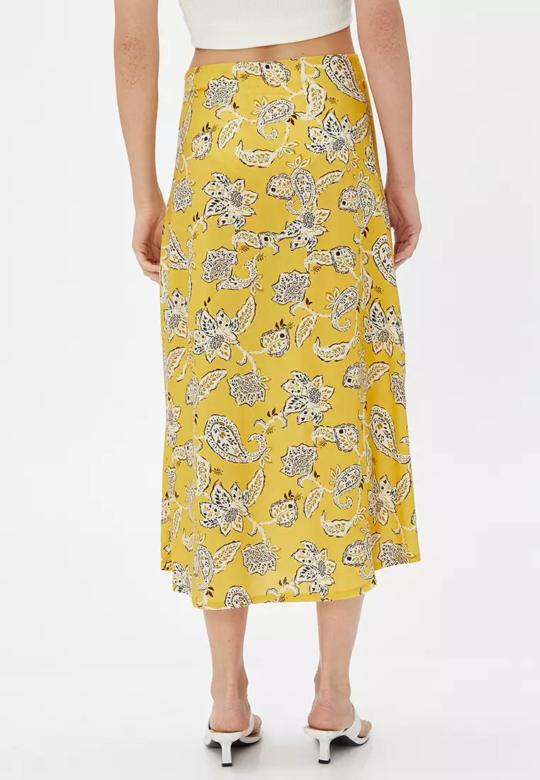 Buy KOTON Floral Midi Skirt Viscose Online | ZALORA Malaysia