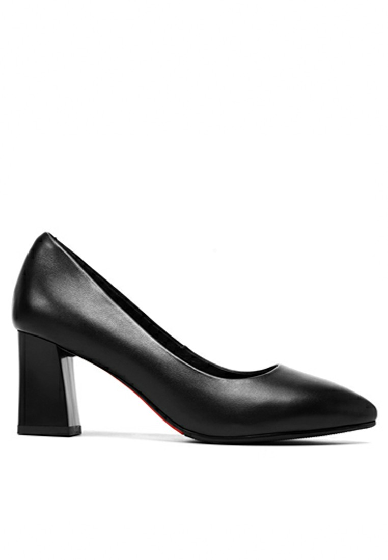 Leather Uniform Pointy Pumps 6380