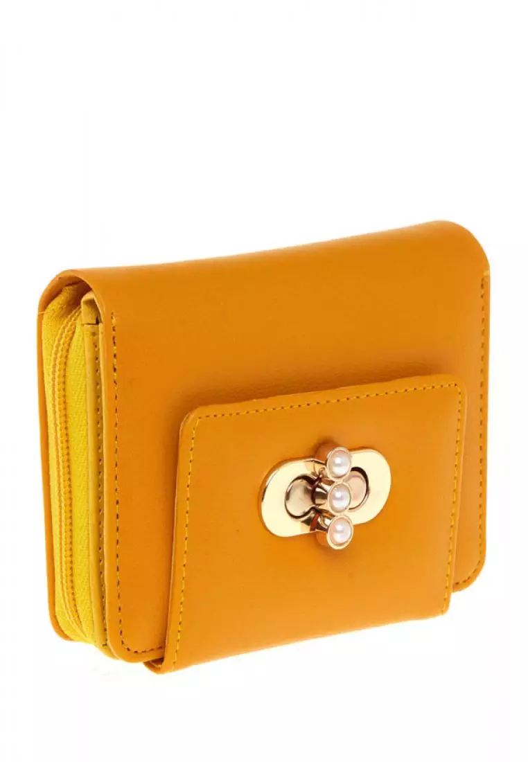 Jasmeen Card Wallet Simple Dompet Wanita Premium Quality - Yellow