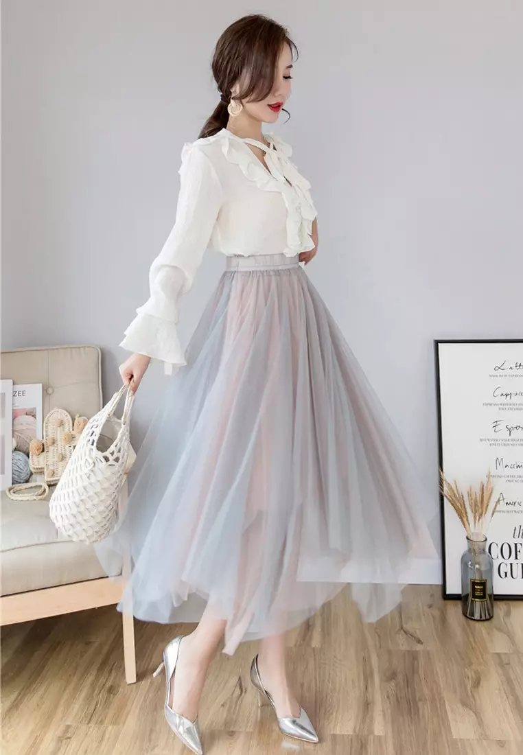 Buy Halo Layered Net Yarn Skirt 2024 Online ZALORA Singapore