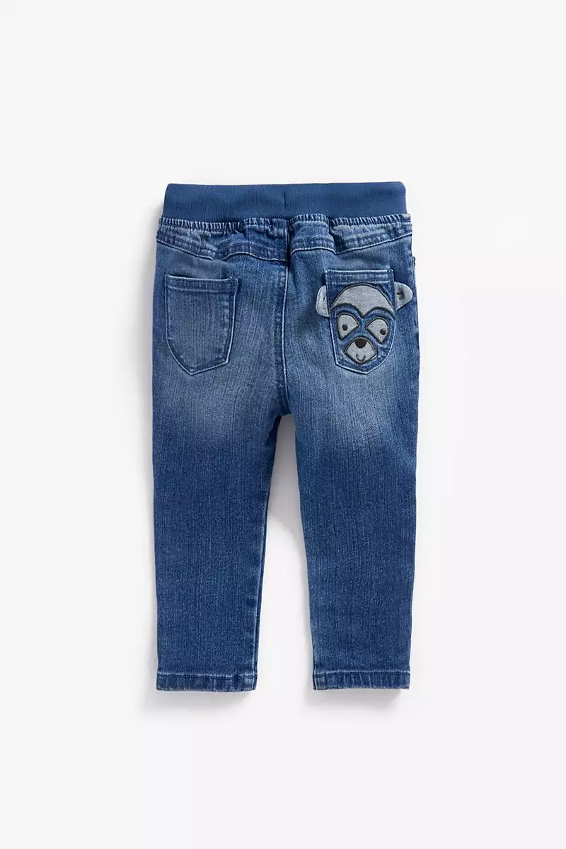 Mothercare Monkey Denim Jeans - Celana Panjang Bayi Laki-laki (Biru)