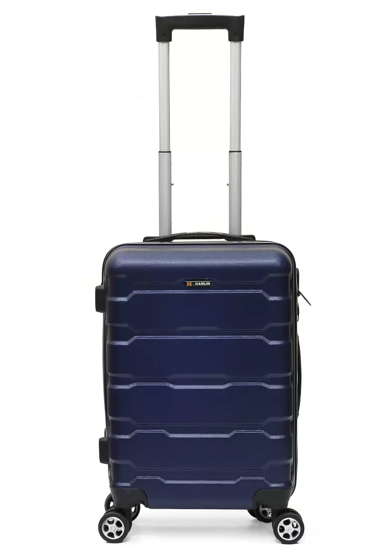 Carlton Koper Hardcase Unisex Size 20 Inch Tas Travel Combination Lock Large Compartment Material ABS+PVC Coated ORIGINAL - Navy