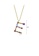 Glamorousky silver Fashion and Simple Plated Gold English Alphabet E Pendant with Cubic Zirconia and Necklace 94B5FAC17F0B94GS_2