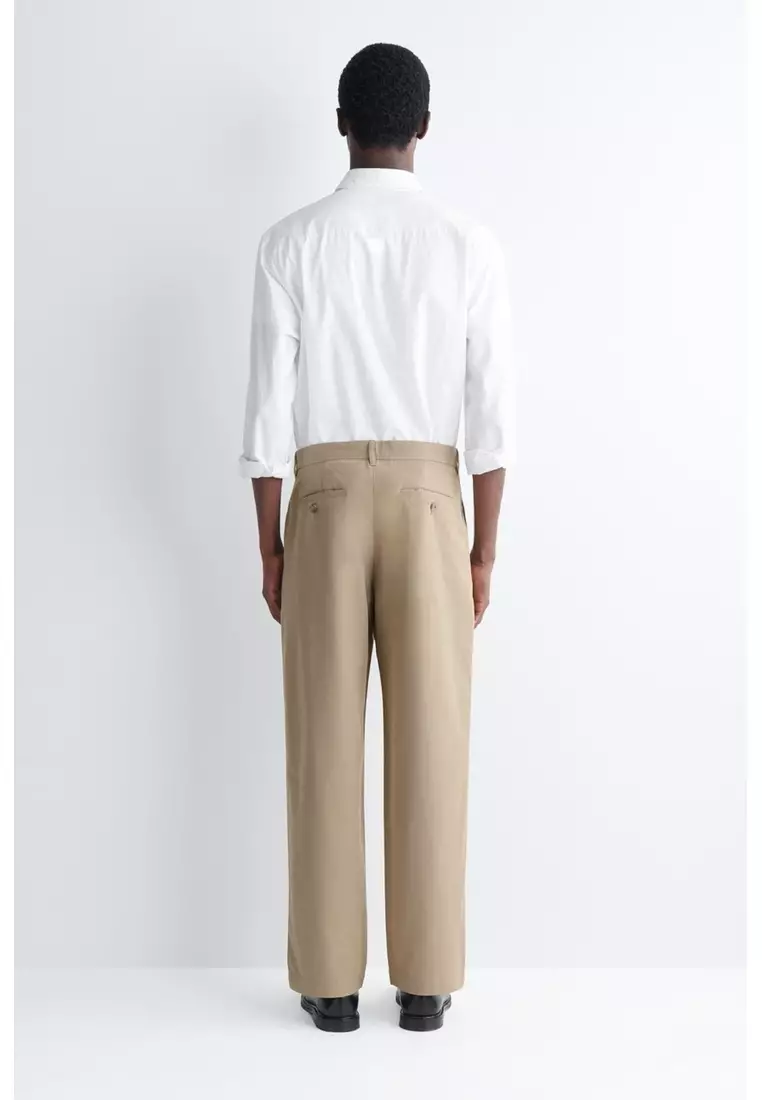 COTTON REGULAR-FIT STRAIGHT-LEG CHINOS