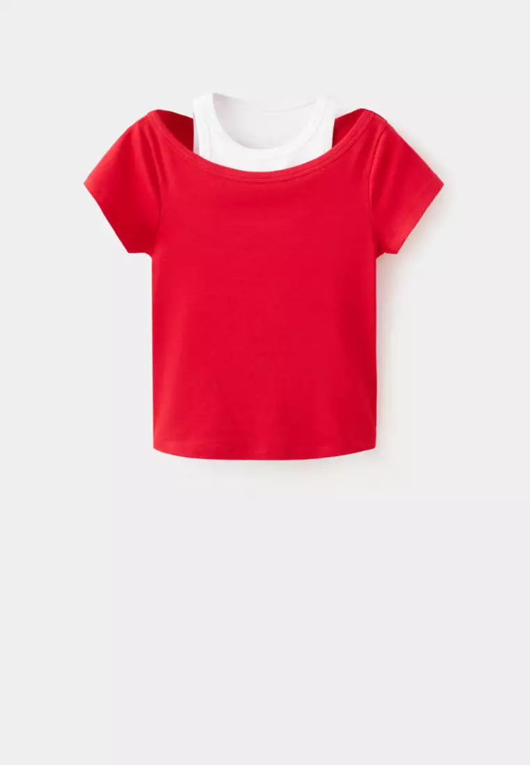 Two-Tone Contrast T-Shirt