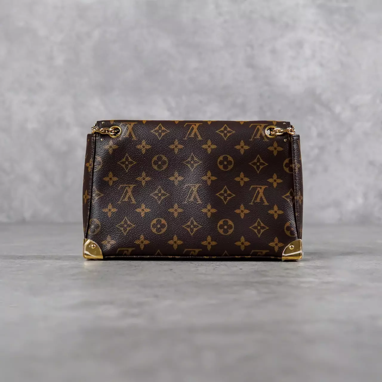 Tas LV LOUIS VUITTON TRUNKIE MONOGRAM BROWN CHAIN SHOULDER BAG 100% ORIGINAL