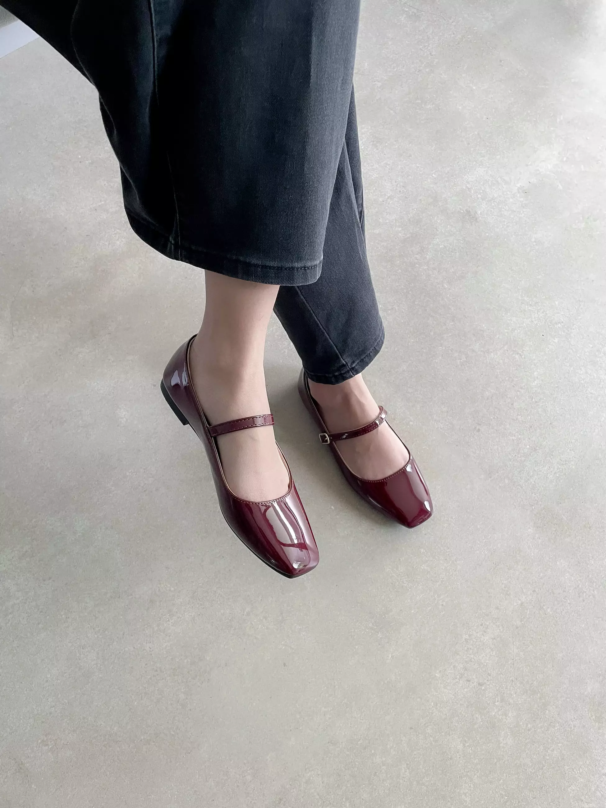 Blow BLNW 0101 Ariel Mary Jane Flats Shoes Wanita Sepatu Hitam Balet Women Shoes