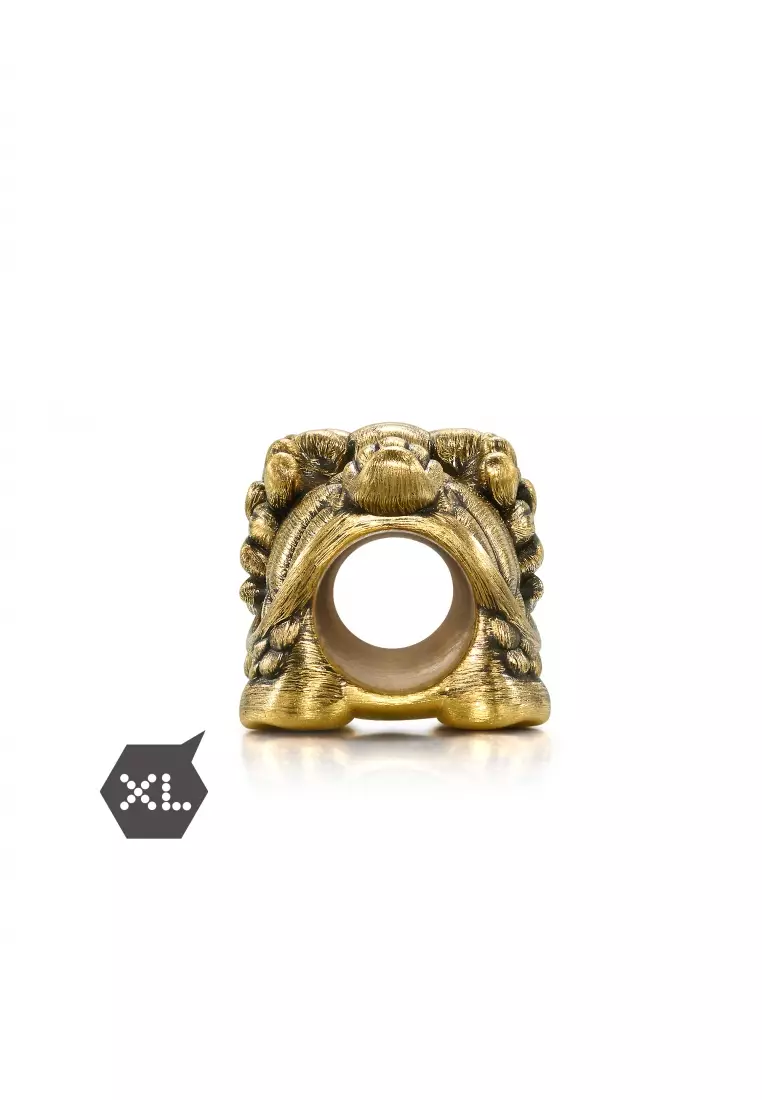 999 24K Solid Gold Noir XL Charm Gold Dragon Tortoise Charm 94385C (Bracelet not included)