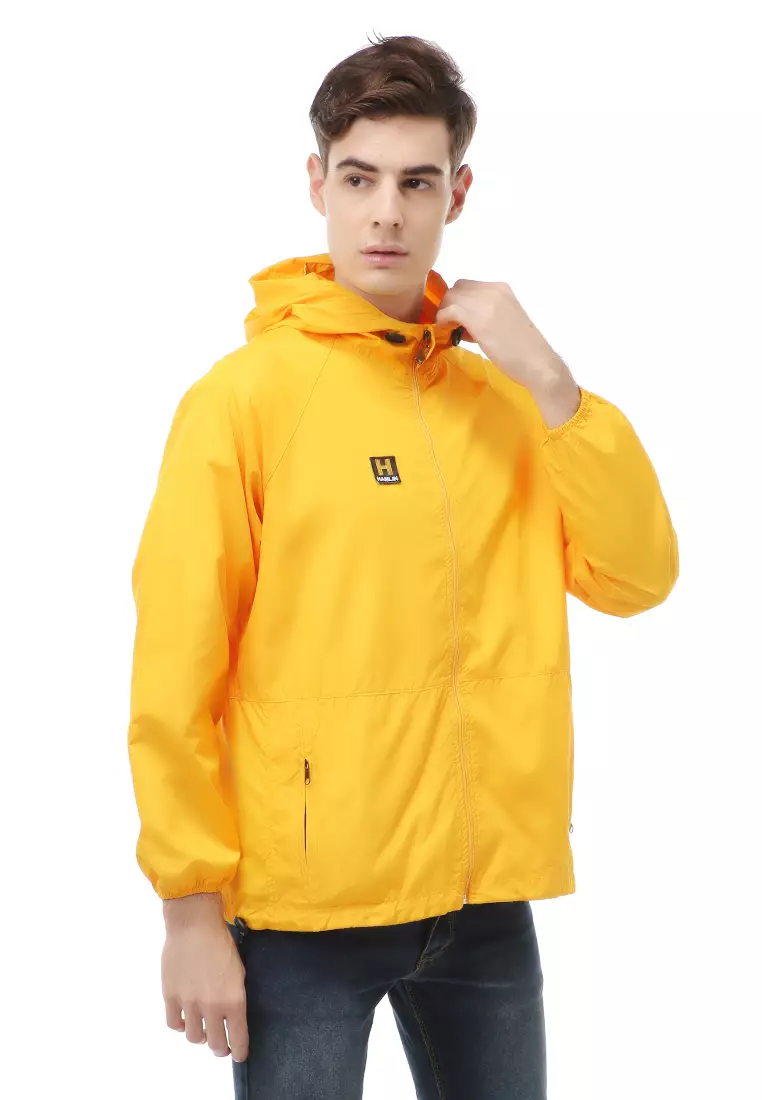 Clover Outerwear Jacket Hoodie Pria Jaket Olahraga Material Parasut ORIGINAL - Yellow