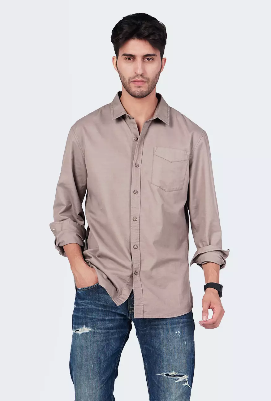 Kemeja Pria Sluber Khaki