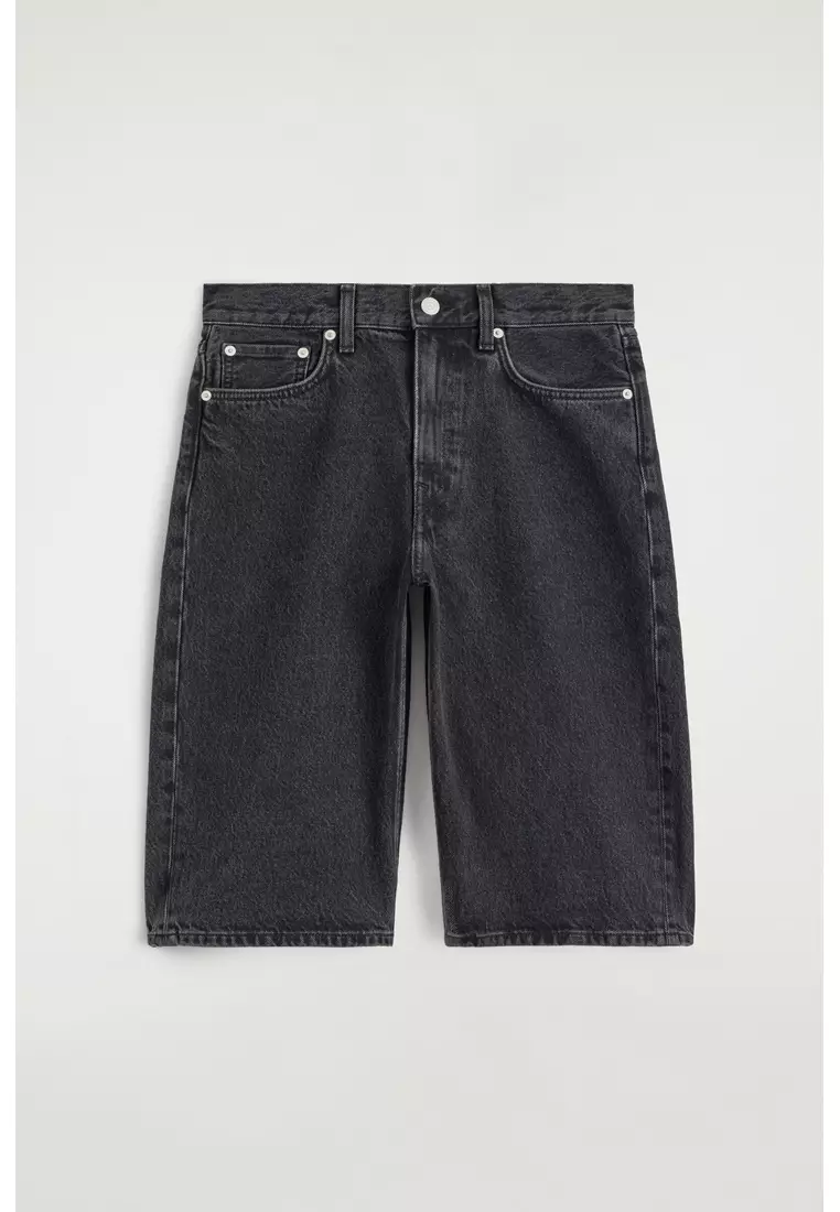 CHORD STRAIGHT-LEG DENIM SHORTS