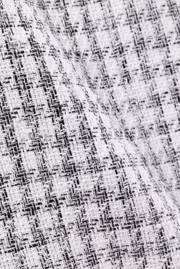 Minimal Isabetta Short Sleeve Tweed Jacket - Black