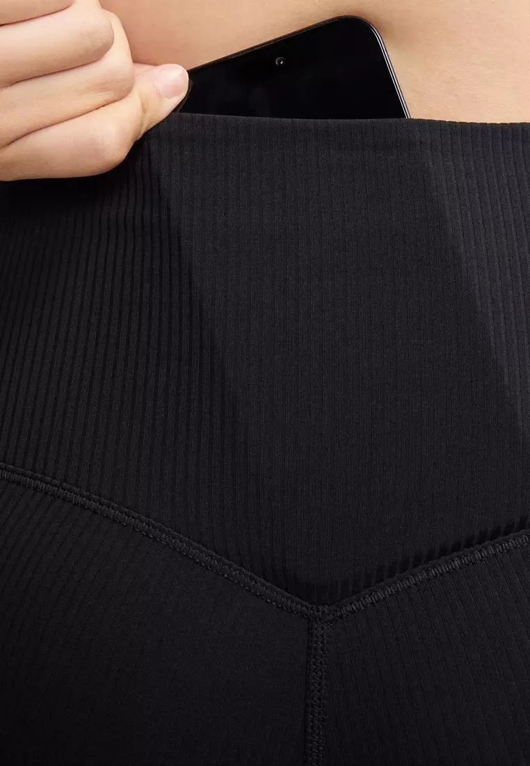 Zenvy Rib Women's Gentle-Support High-Waisted 7/8 Leggings