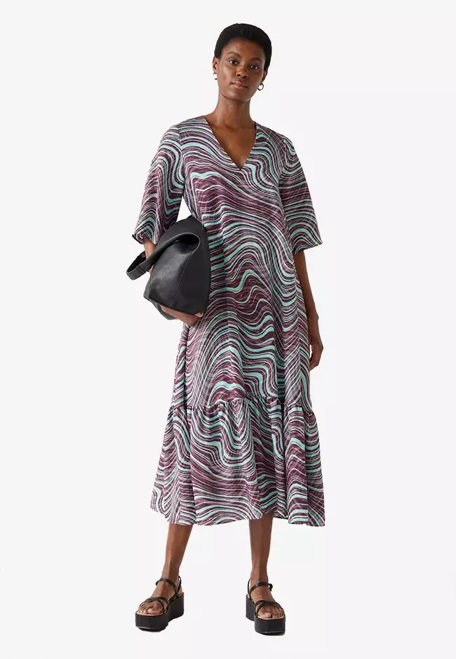 Ruffle hem dress midi outlet