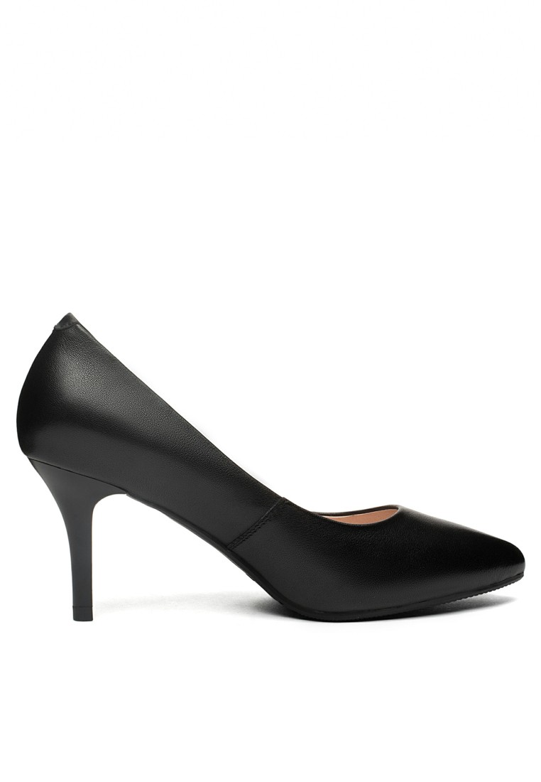 7CM Leather Uniform Pointy Pumps 2104-1