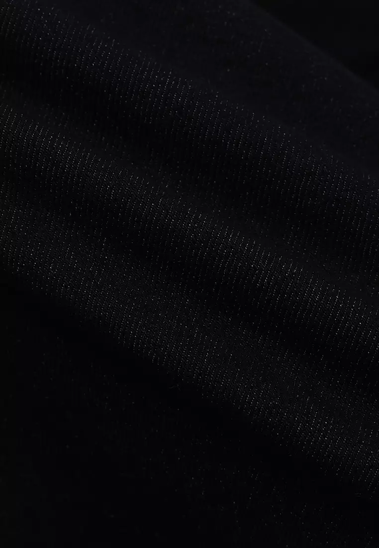 802 Slim Fit Twill Stretched Jeans BLACK Celana Denim Pria