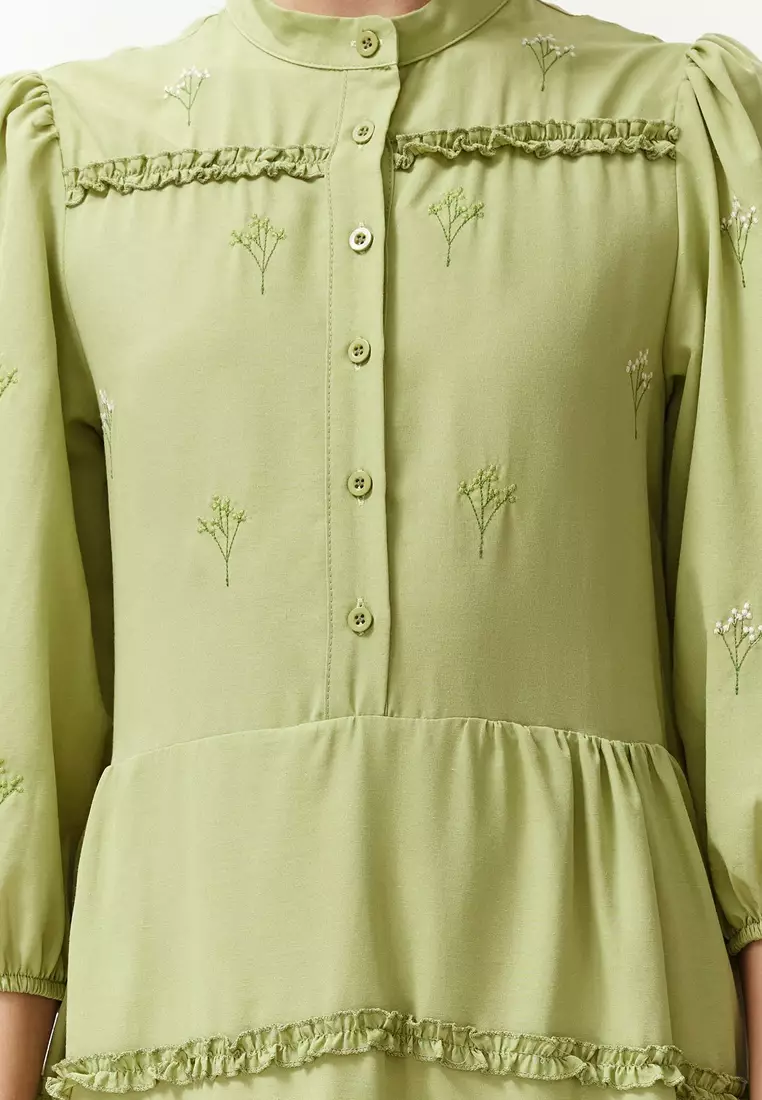 Embroidery Midi Dress