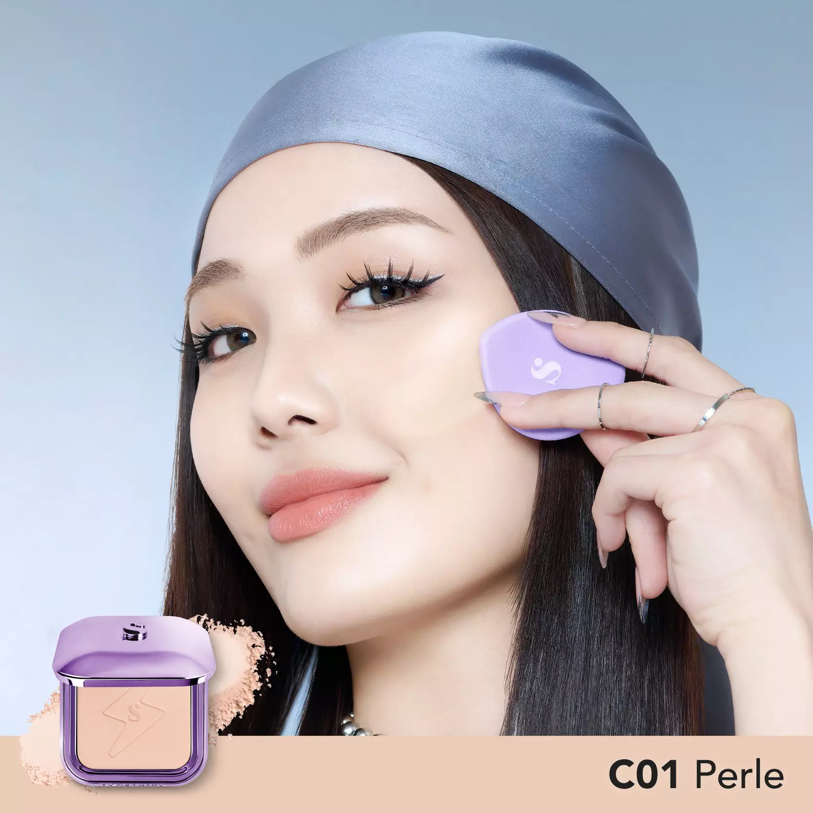 SOMETHINC Copy Paste COVERBLUR Powder Foundation -  C01 Perle