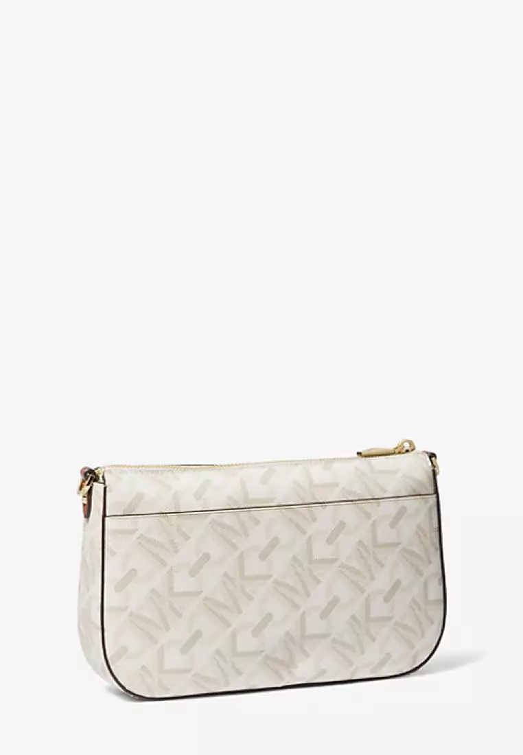 Michael Kors Parker Large Empire Signature Logo 2-in-1 Crossbody Bag Vanilla