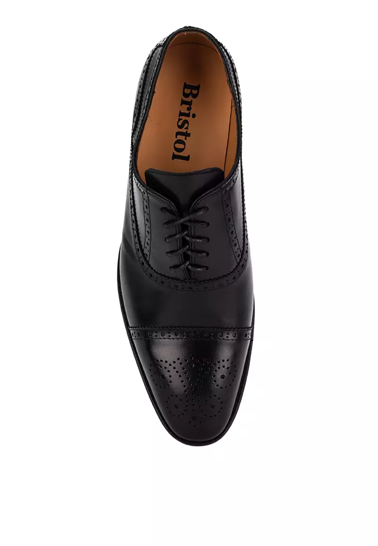 Barrington Black Captoe Oxford