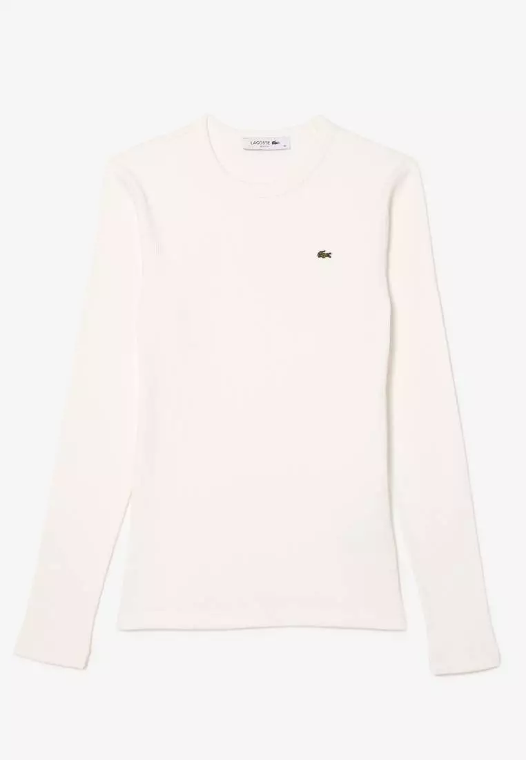 Slim Fit Ribbed Cotton T-shirt