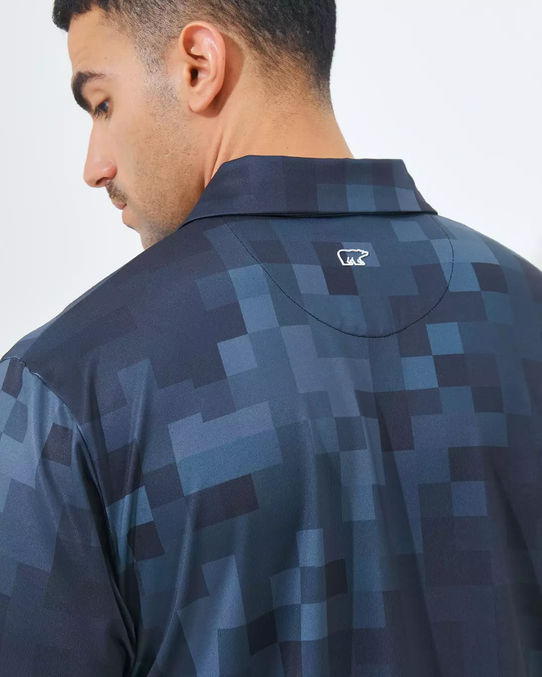 Jack Nicklaus Kowloon Premium Random Print Polo Caviar Colour Caviar - Fitting Regular