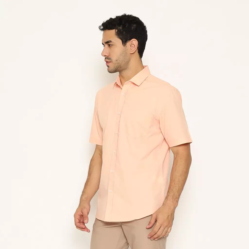 AMK Kemeja Pria Lengan Pendek SHS ITO S/S Peach