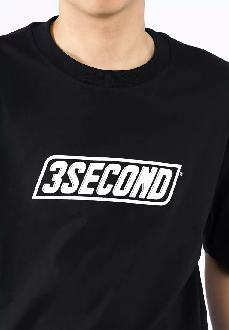 3Second Men's T-Shirt Short Sleeve Regular Fit Cotton Diagonal 3SCO OL-C230525
