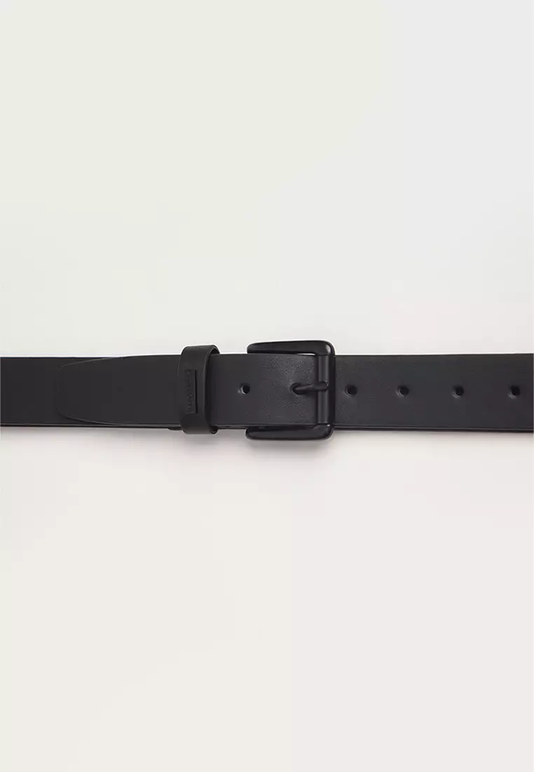 PU Leather Belt with Metal Branding