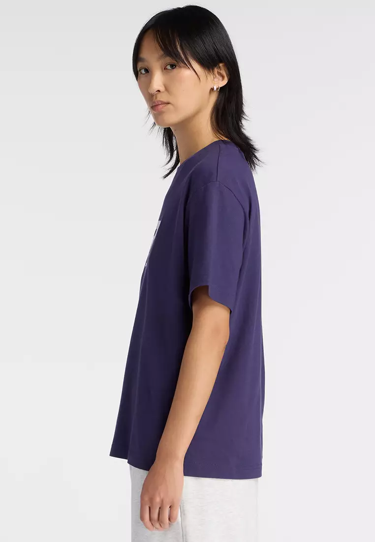 運動珠地布寬鬆商標T恤