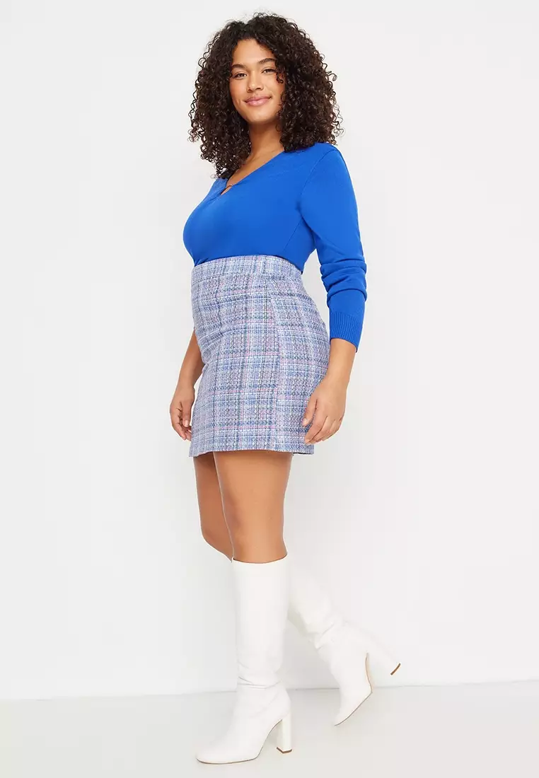 Plus size high waisted sales mini skirt