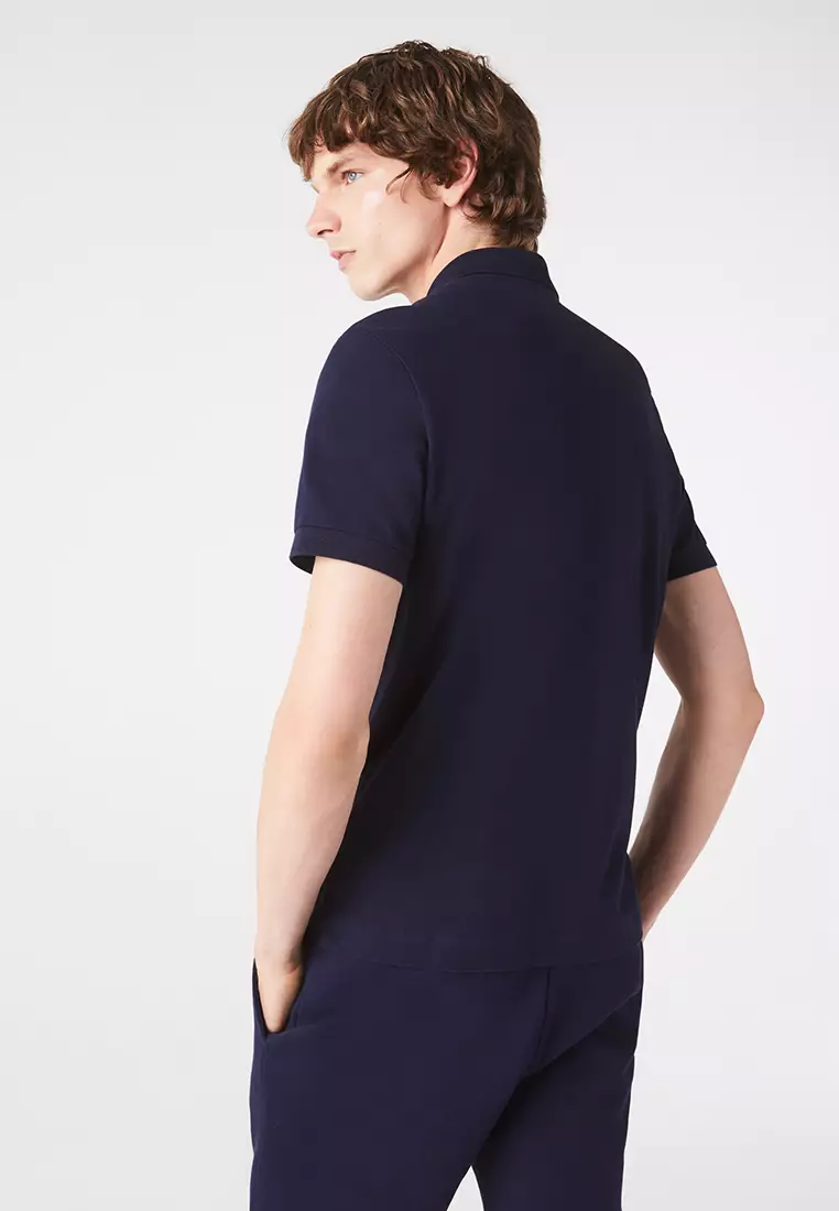 Men's Lacoste Paris Polo Shirt Regular Fit Stretch Cotton Piqué