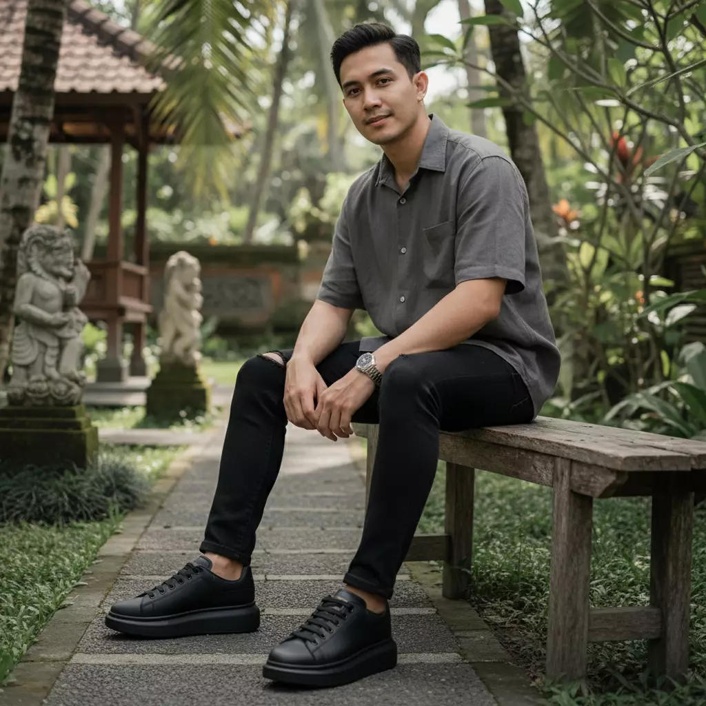 PAULMAY - Sepatu Sneakers Pria Wanita Orlando Black