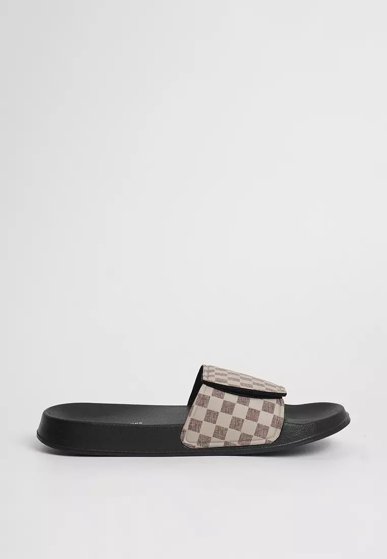 Discount on Penshoppe  shoes - SKU: Men's Checkered Velcro Band Slides